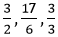 3/2, 17/6, 3/3.
