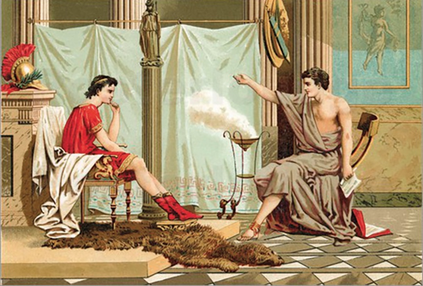 Aristoteles ja Aleksander Suur.