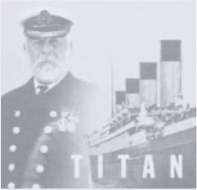 Pildil on meremees ja laev, millele on kirjutatud Titan.