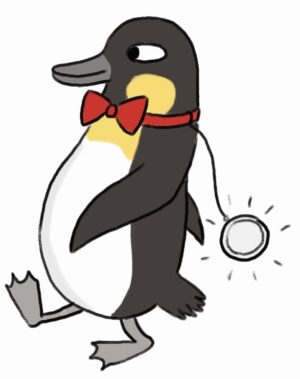 pingviin, kes kannab helkurit
