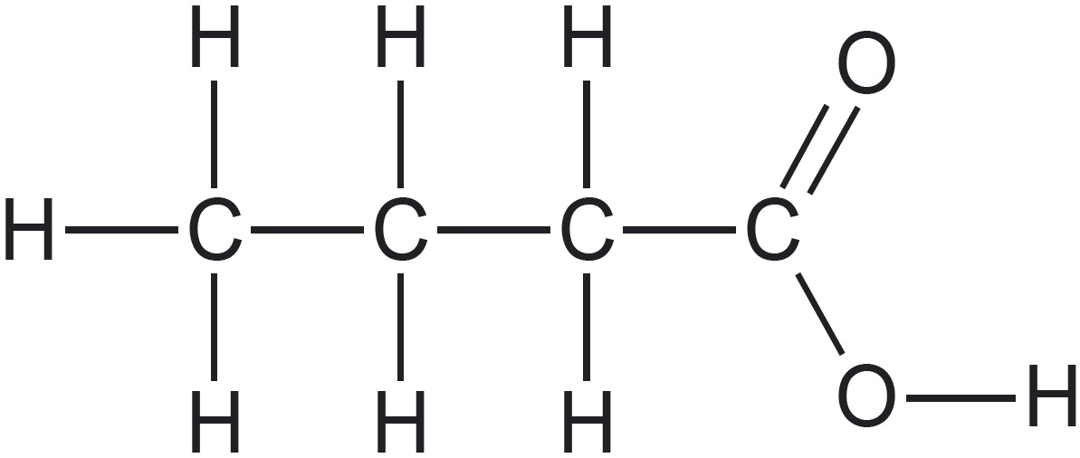 Tüviühendi ahelas on neli süsinikku, esimene süsinik kuulub karboksüülrühma.