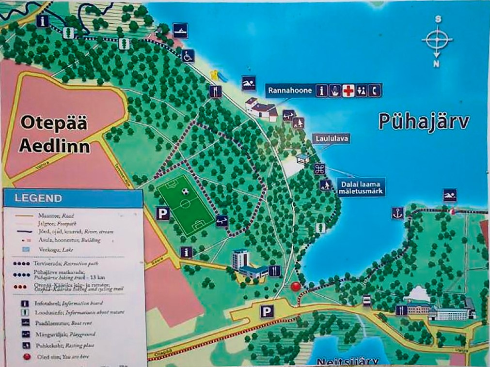 Ranna kaart, kus põhi on suunatud alla.