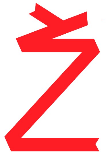 Ž-täht ühe joonega.