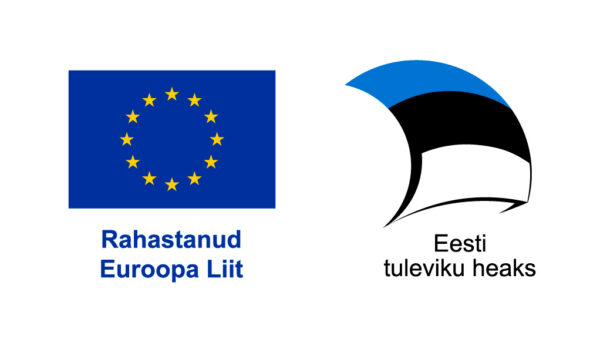 Logod: Euroopa Liit (tekst Rahastanud Euroopa Liit) ja Eesti lipuga logo, mille all tekst Eesti tuleviku heaks