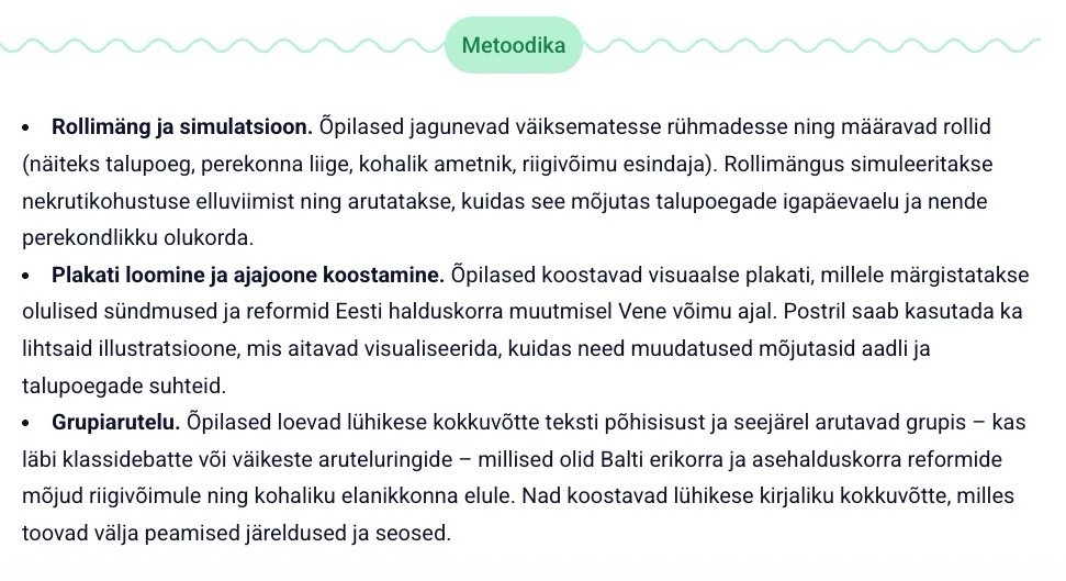 Metoodika näidis.
