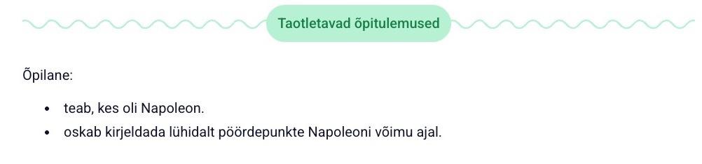 Õpitulemuste näidis