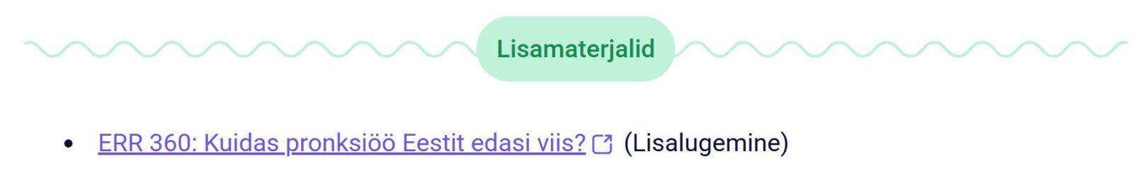 Lisamaterjali näide.