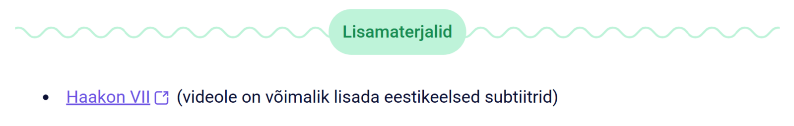 Videolisad näide.